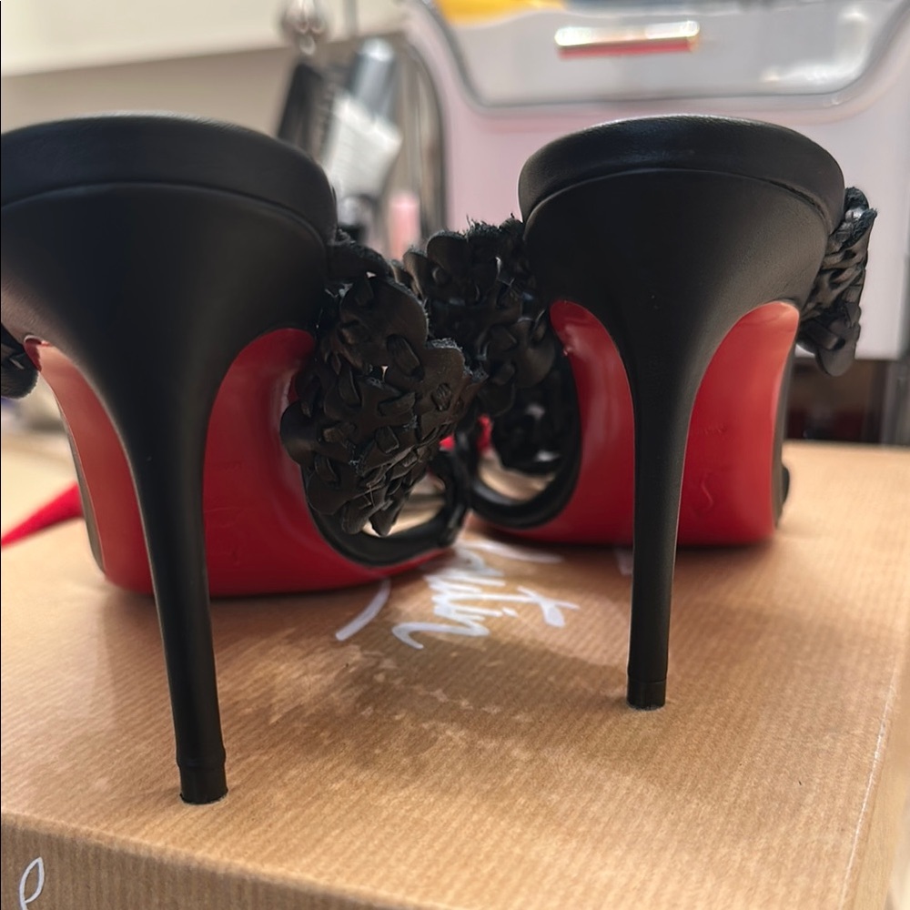 Christian Louboutin Black and Red Heels - Picture 9 of 9